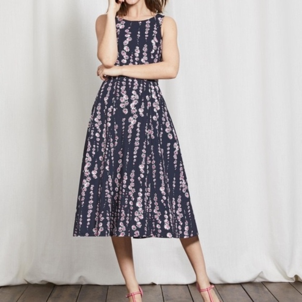 BODEN Elena Fit & Flare Cotton Dress | 8R